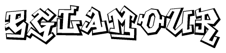 The clipart image features a stylized text in a graffiti font that reads Eglamour.