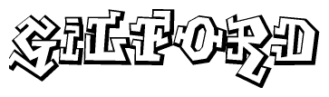 The clipart image features a stylized text in a graffiti font that reads Gilford.