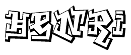 The clipart image features a stylized text in a graffiti font that reads Henri.