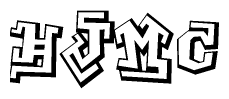 The clipart image features a stylized text in a graffiti font that reads Hjmc.