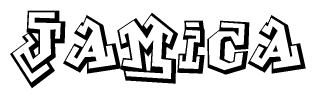 The clipart image features a stylized text in a graffiti font that reads Jamica.