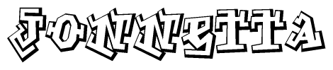 The clipart image features a stylized text in a graffiti font that reads Jonnetta.