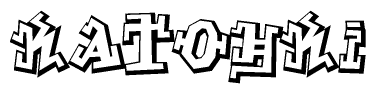 The clipart image features a stylized text in a graffiti font that reads Katohki.