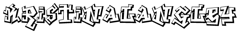 The clipart image features a stylized text in a graffiti font that reads Kristinalangley.