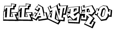 The clipart image features a stylized text in a graffiti font that reads Llanero.