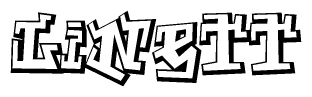 The clipart image features a stylized text in a graffiti font that reads Linett.
