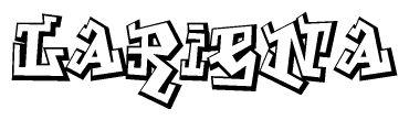 The clipart image features a stylized text in a graffiti font that reads Lariena.