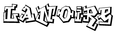 The clipart image features a stylized text in a graffiti font that reads Lanoire.