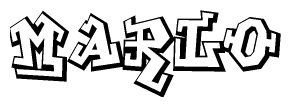 The clipart image features a stylized text in a graffiti font that reads Marlo.