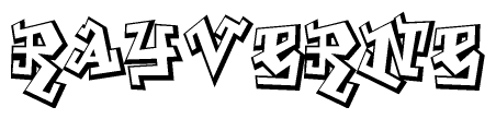 The clipart image features a stylized text in a graffiti font that reads Rayverne.