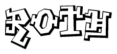 The clipart image features a stylized text in a graffiti font that reads Roth.
