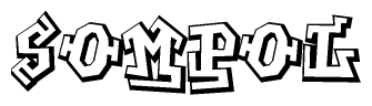 The clipart image features a stylized text in a graffiti font that reads Sompol.