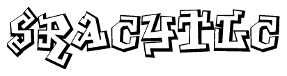 The clipart image features a stylized text in a graffiti font that reads Sracytlc.