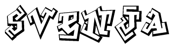 The clipart image features a stylized text in a graffiti font that reads Svenja.