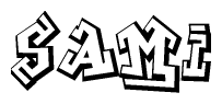 The clipart image features a stylized text in a graffiti font that reads Sami.