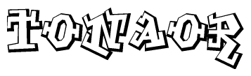 The clipart image features a stylized text in a graffiti font that reads Tonaor.