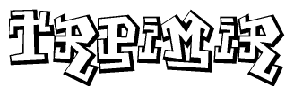 The clipart image features a stylized text in a graffiti font that reads Trpimir.