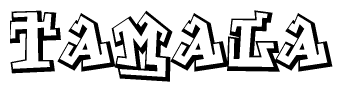 The clipart image features a stylized text in a graffiti font that reads Tamala.