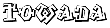 The clipart image features a stylized text in a graffiti font that reads Towada.