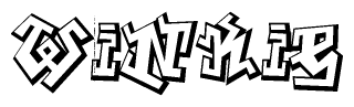  The clipart image features a stylized text in a graffiti font that reads Winkie. 