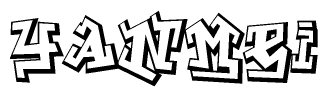 The clipart image features a stylized text in a graffiti font that reads Yanmei.