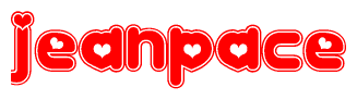 Jeanpace Word with Heart Shapes