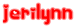 The image displays the word Jerilynn written in a stylized red font with hearts inside the letters.
