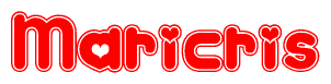 The image displays the word Maricris written in a stylized red font with hearts inside the letters.