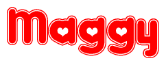 Maggy Word with Hearts 