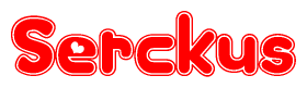 The image displays the word Serckus written in a stylized red font with hearts inside the letters.
