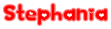 The image displays the word Stephania written in a stylized red font with hearts inside the letters.