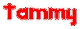 The image displays the word Tammy written in a stylized red font with hearts inside the letters.