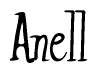The image is of the word Anell stylized in a cursive script.