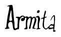 The image is a stylized text or script that reads 'Armita' in a cursive or calligraphic font.