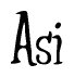 The image is of the word Asi stylized in a cursive script.