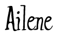 The image is of the word Ailene stylized in a cursive script.