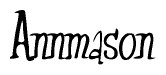 The image contains the word 'Annmason' written in a cursive, stylized font.