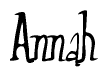 The image contains the word 'Annah' written in a cursive, stylized font.