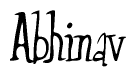 The image is a stylized text or script that reads 'Abhinav' in a cursive or calligraphic font.