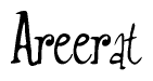 The image contains the word 'Areerat' written in a cursive, stylized font.