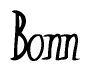 The image is a stylized text or script that reads 'Bonn' in a cursive or calligraphic font.