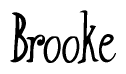 The image contains the word 'Brooke' written in a cursive, stylized font.