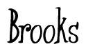 The image is of the word Brooks stylized in a cursive script.