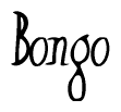 The image contains the word 'Bongo' written in a cursive, stylized font.