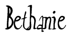 The image contains the word 'Bethanie' written in a cursive, stylized font.