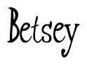 The image contains the word 'Betsey' written in a cursive, stylized font.