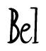 The image is of the word Bel stylized in a cursive script.