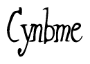 The image is a stylized text or script that reads 'Cynbme' in a cursive or calligraphic font.