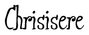 The image contains the word 'Chrisisere' written in a cursive, stylized font.
