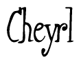 The image contains the word 'Cheyrl' written in a cursive, stylized font.